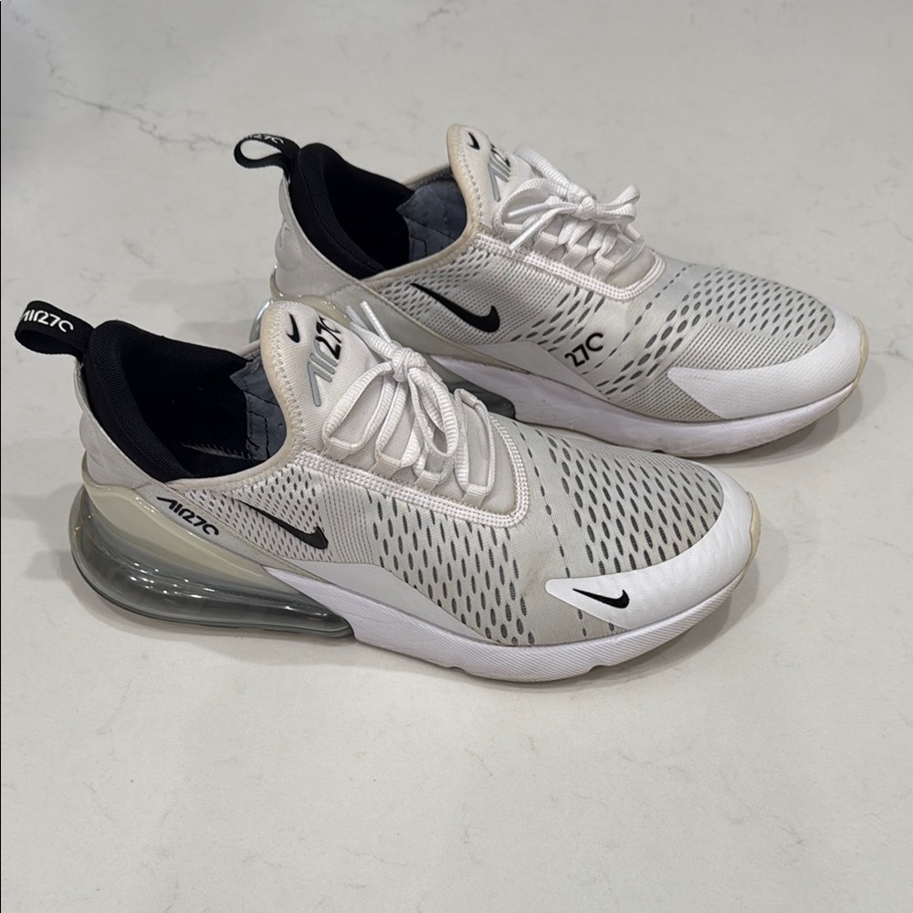 Men’s Nike White and Black Athletic Shoes with Air Max Technology